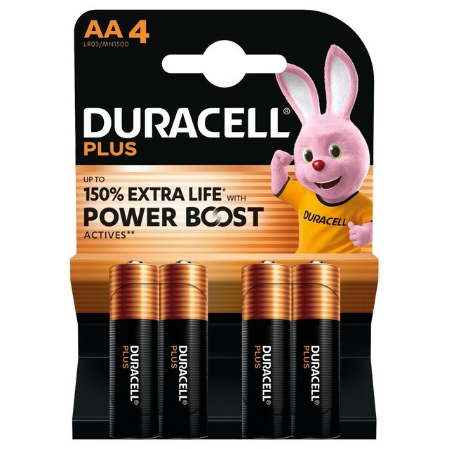 Duracell - Batterie plus power boost 4x AA