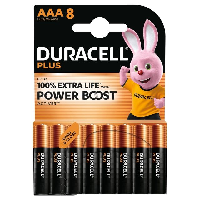 Duracell - Batterie plus power boost 8x aaa | 10 pièces
