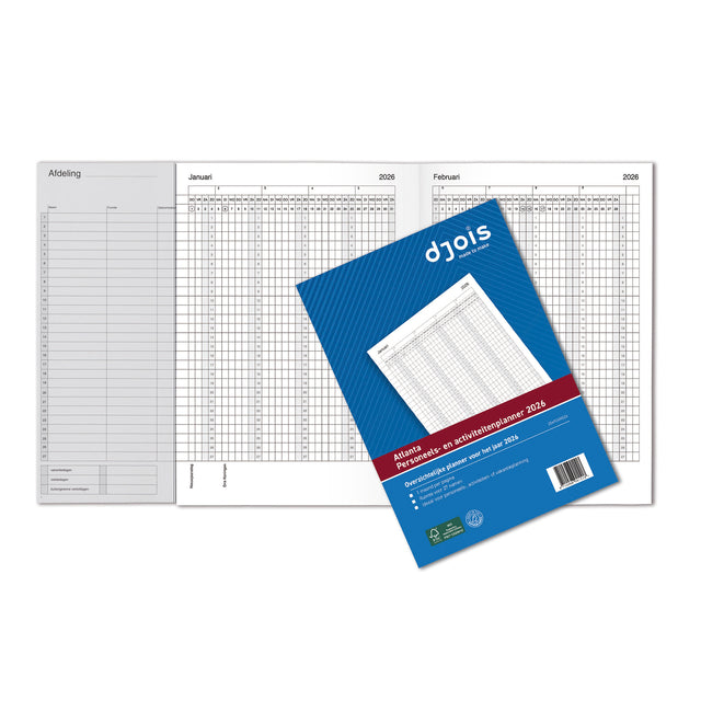 Djois - Agenda Annuel 2026 personnel et activités | 5 pièces