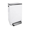 Desq - Poubelle à pédale 40 litres inox blanc