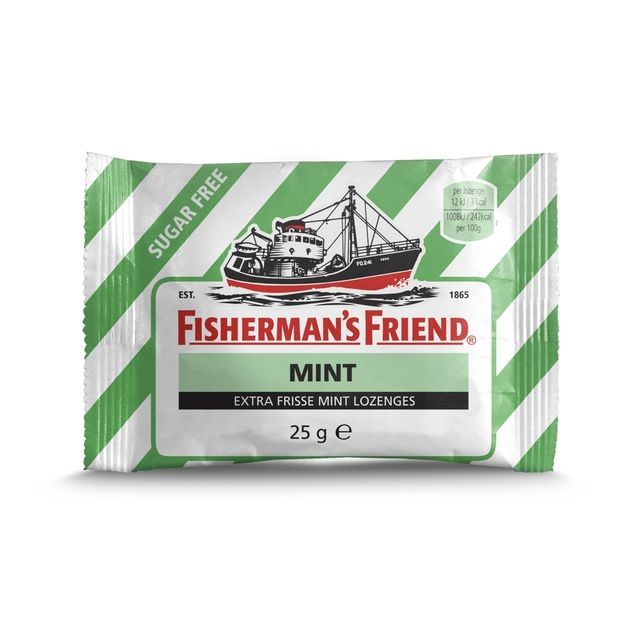 Fisherman's Friend -  Keelpastilles  mint suikervrij zak 25 gram | 24 stuks