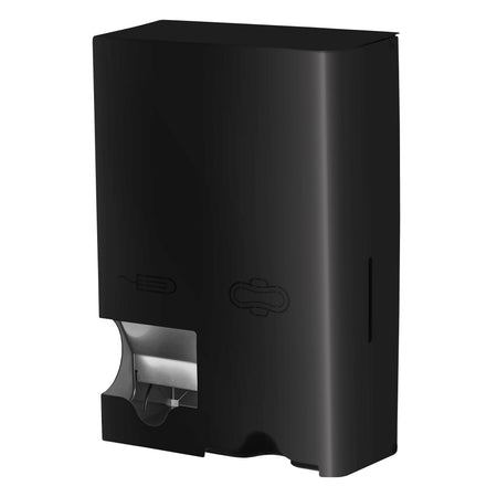 MediQo-line - Distributeur d'hygiène féminine petit acier inoxydable noir mqstb m