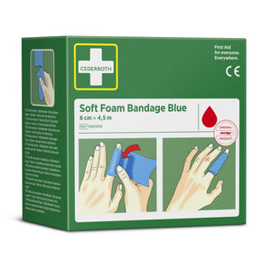 Cederroth -  Bandage  soft foam blauw 6cmx4.5m