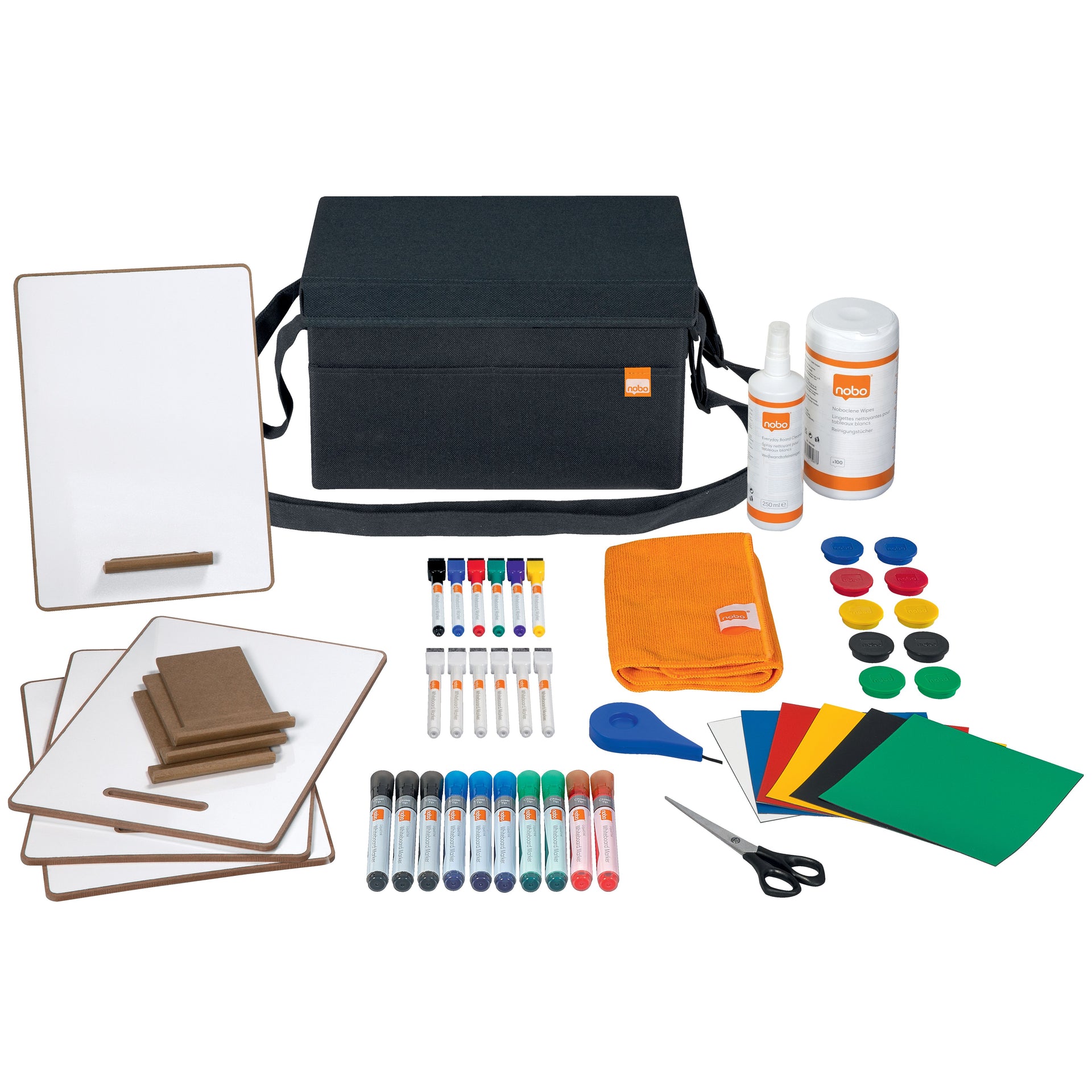 Nobo - Kit d'accessoires pour tableau blanc dans une mallette de transport