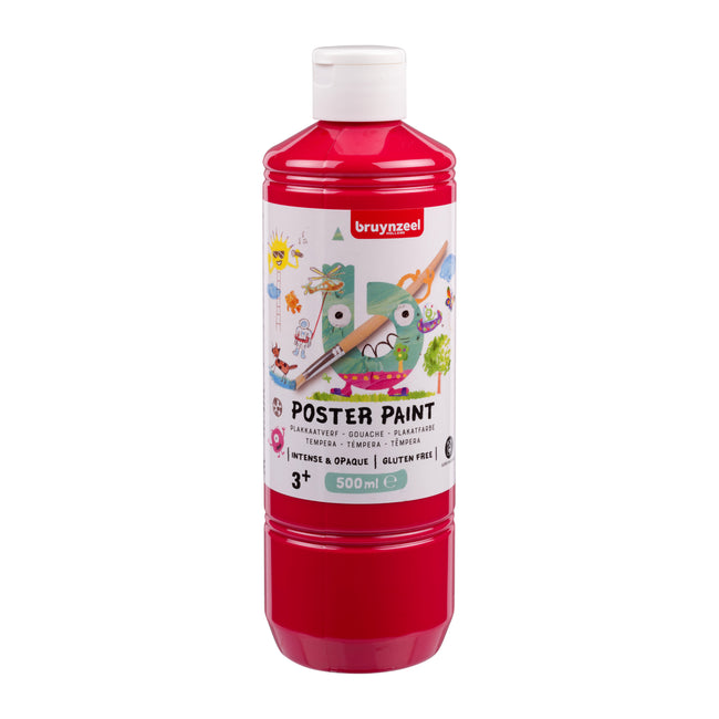 Bruynzeel -  Plakkaatverf  fles 500ml primair rood | 10 stuks