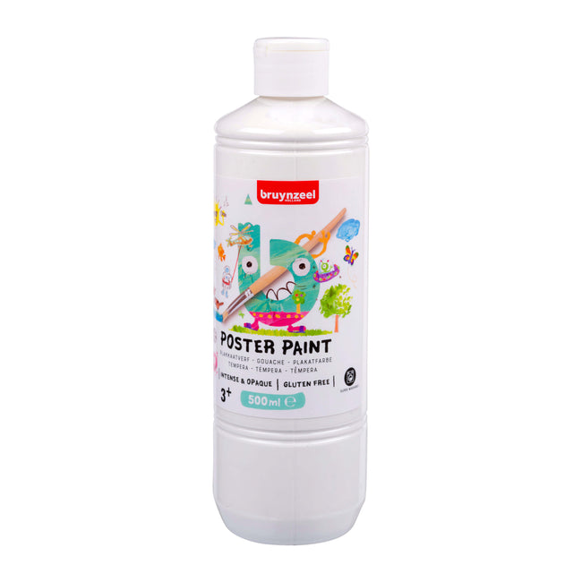 Bruynzeel -  Plakkaatverf  fles 500ml wit | 10 stuks