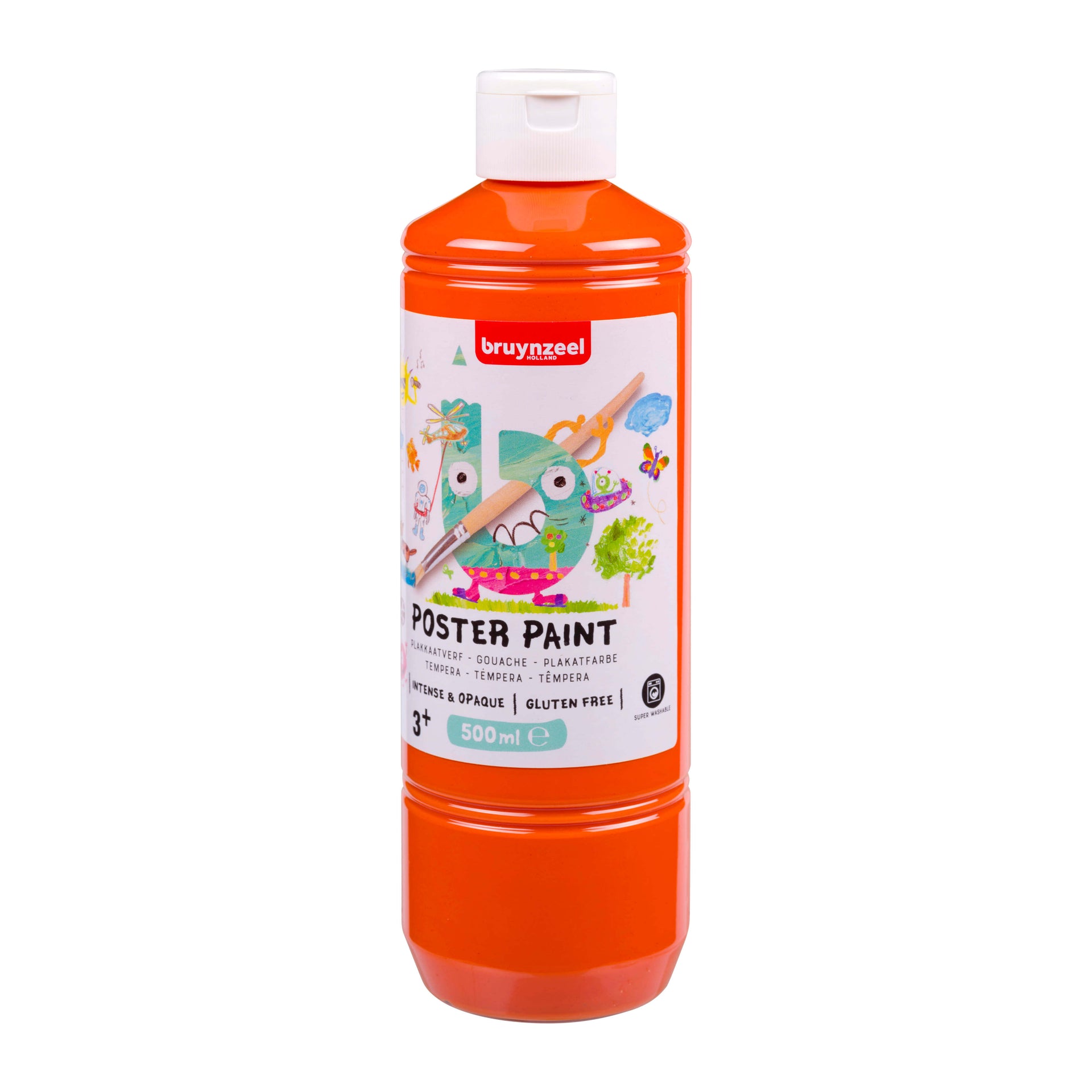 Bruynzeel -  Plakkaatverf  fles 500ml oranje
