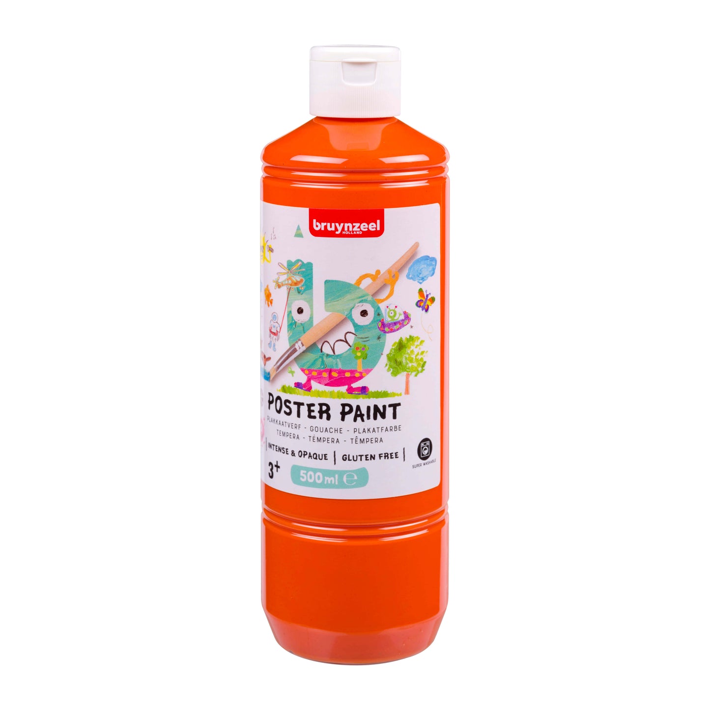 Bruynzeel - Plakatfarbe Flasche 500ml orange | 10 Stück