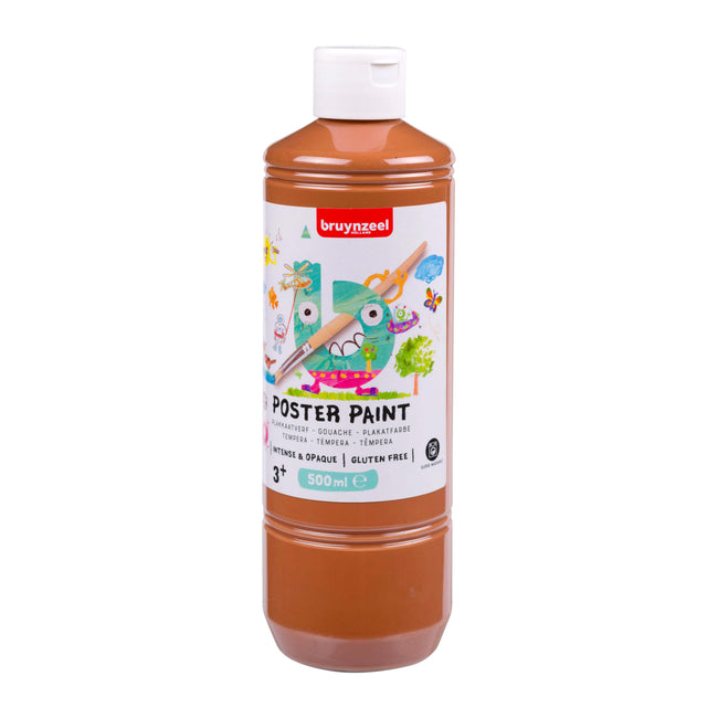 Bruynzeel -  Plakkaatverf  fles 500ml lichtbruin