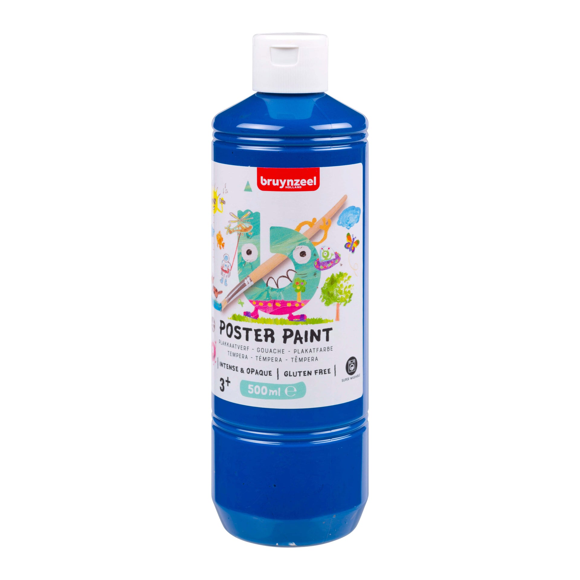 Bruynzeel -  Plakkaatverf  fles 500ml diepblauw | 10 stuks