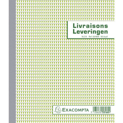 Exacompta – Kassenbuch-Verteiler, Lieferungen doppelt, 50 Blatt, NL FR
