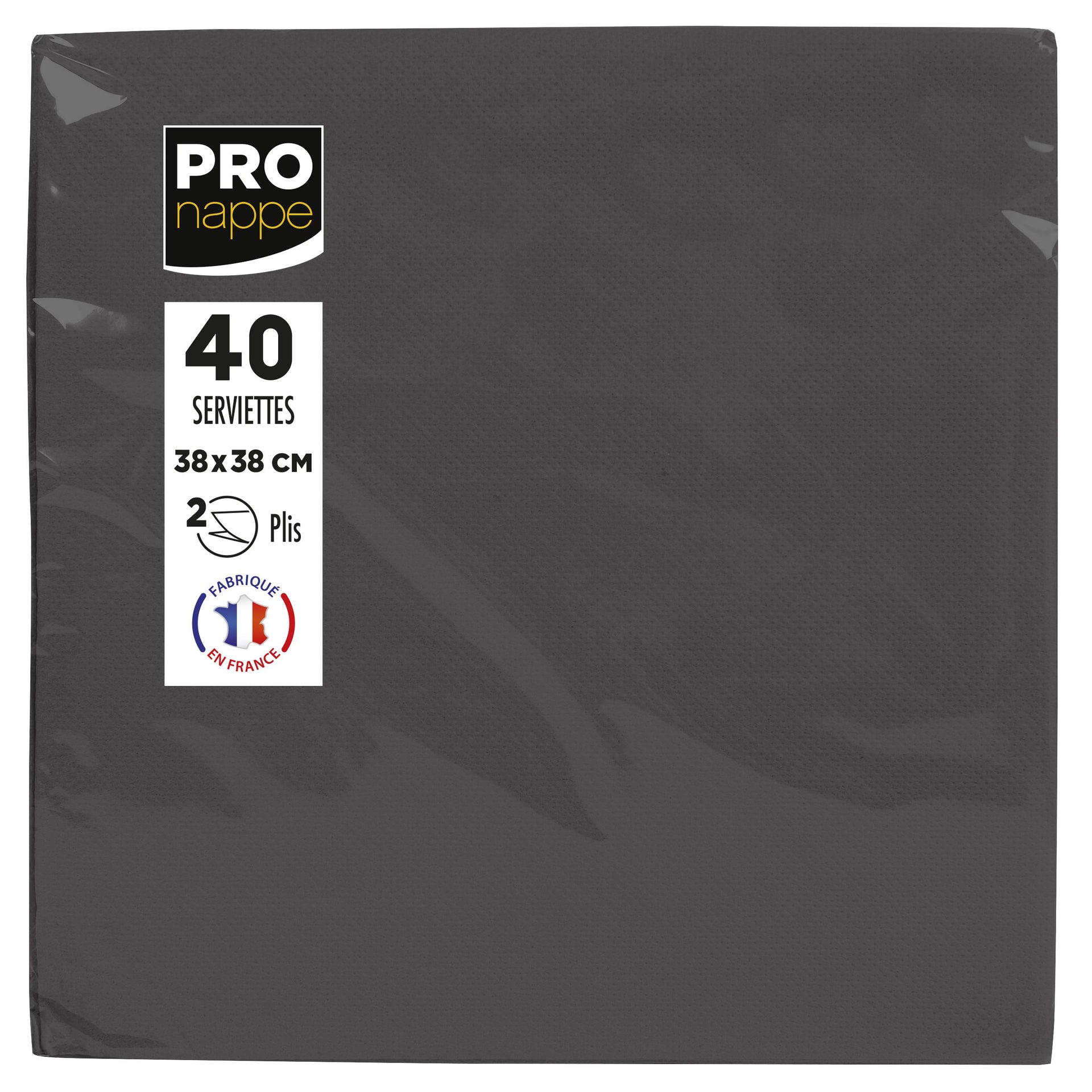 Pronappe - Serviette 380x380mm 40 Blatt schwarz