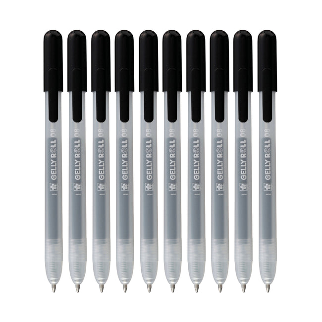 Sakura - Gel Writer Gelly Roll Classic 10 Stück schwarz | 6 Stück