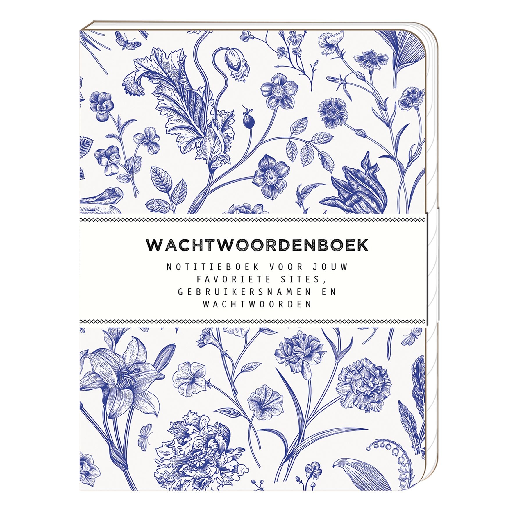 Interstat - Carnet de mots de passe 120x160mm bleu néerlandais