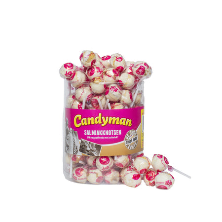 Candyman - Massues Lolly Salmiak 60 pièces