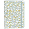 Office - Carnet fleurs blanches a5 ligne 92page sc gris | 3 pièces