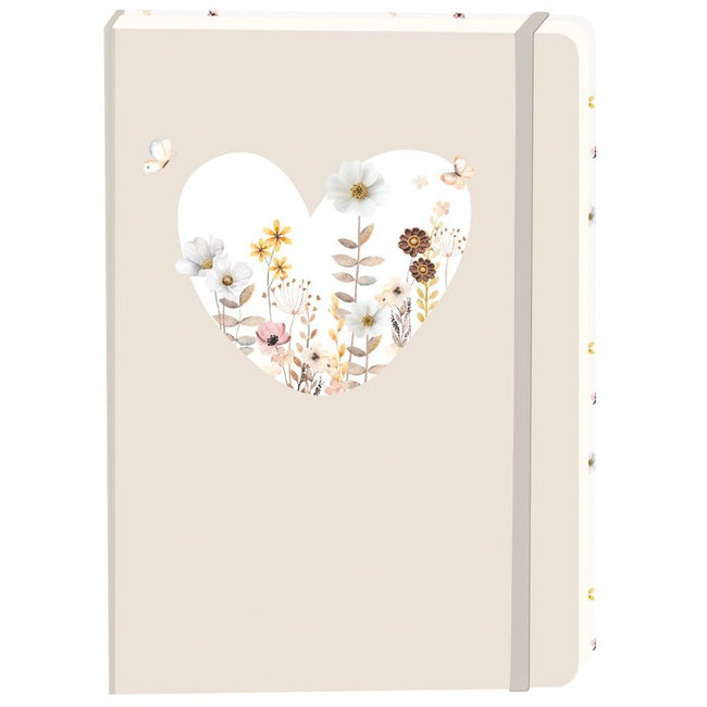 Office -  Notitieboek wit hart a5 lijn 92pag sc beige