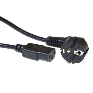 ACT - Stromkabel c13 gerade cee7/7 schwarz 2,0 m