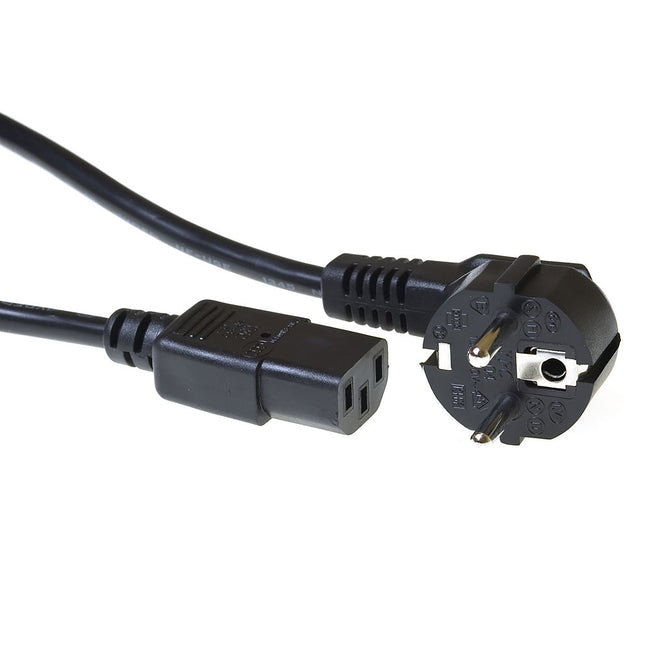 ACT - Stromkabel c13 gerade cee7/7 schwarz 2,0 m