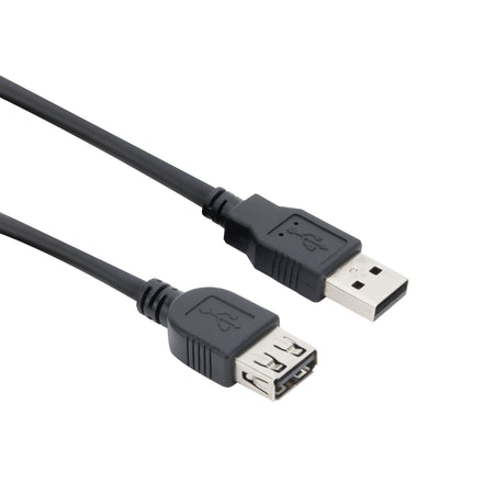 ACT - Câble USB 2.0 a mâle USB a femelle noir 0.5m