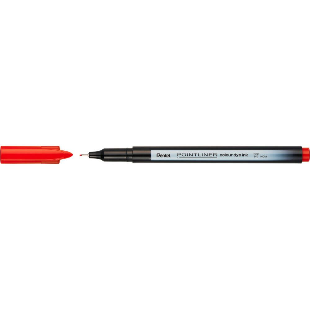 Pentel - Fineliner Pointliner S40-B fein rot | 12 Stück