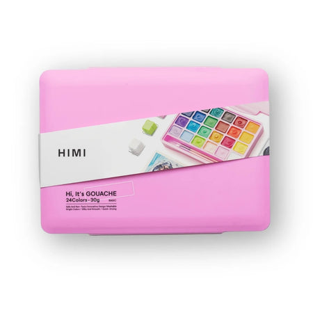 HIMI -  Gouache  24 kleuren 30gr box roze