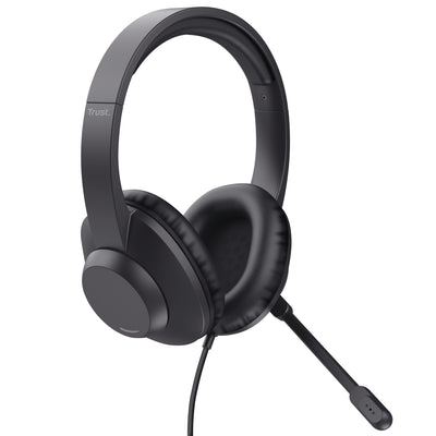 Trust -  Ayda Max USB Headset Bedraad Hoofdband Kantoor/callcenter USB Type-C / USB Type-A Zwart