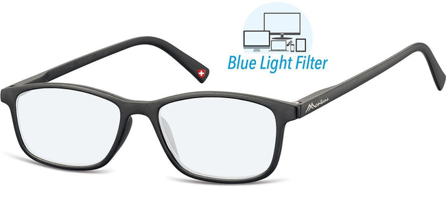 Montana - Lunettes de lecture +1,50 dpt filtre lumière bleue noir