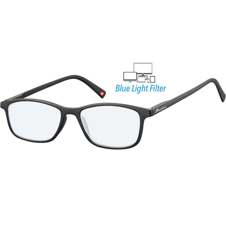 Montana -  Bril  +0.00dpt blue light filter zwart