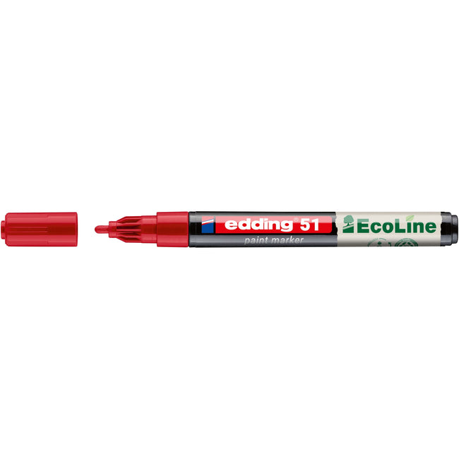 Edding - Paintmarker 51 eco à base d'eau 1-2mm rouge | 10 pièces