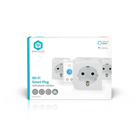 Nedis - Prise intelligente smartlife WiFi 3 pièces blanc