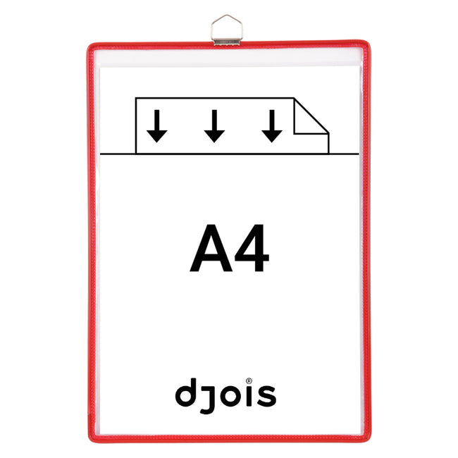 Tarifold -  Zichtpanelenframe hangend a4 rood 5st