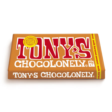 Tony's Chocolonely - Chocolat tony chocolonely lait caramel mer 90gr | 21 pièces