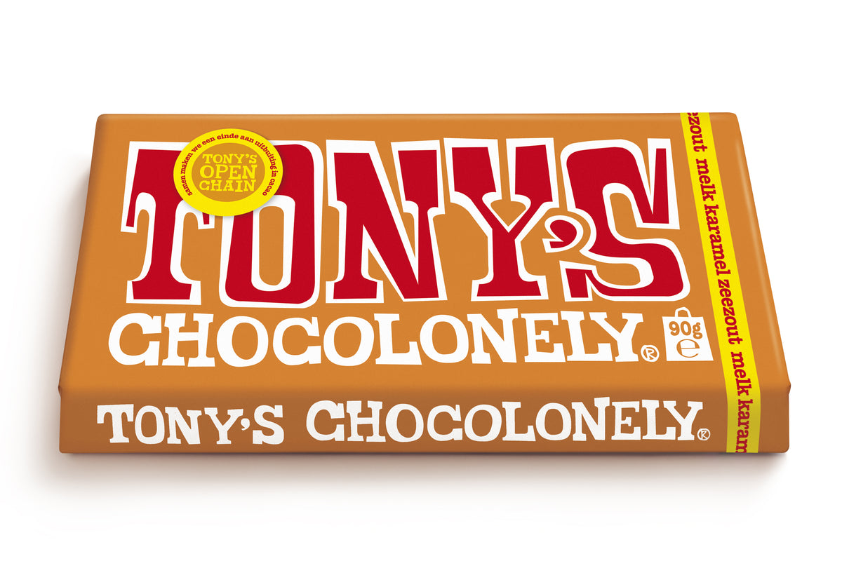 Tony's Chocolonely - Chocolat tony chocolonely lait caramel mer 90gr