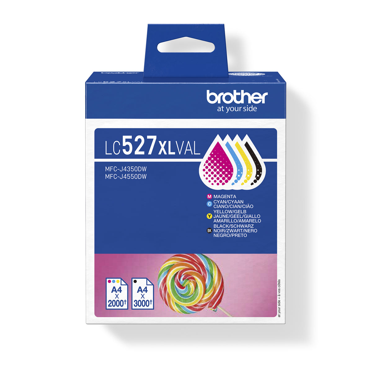 Brother -  LC527XLVAL inktcartridge 4 stuk(s) Origineel Hoog (XL) rendement Zwart, Cyaan, Magenta, Geel