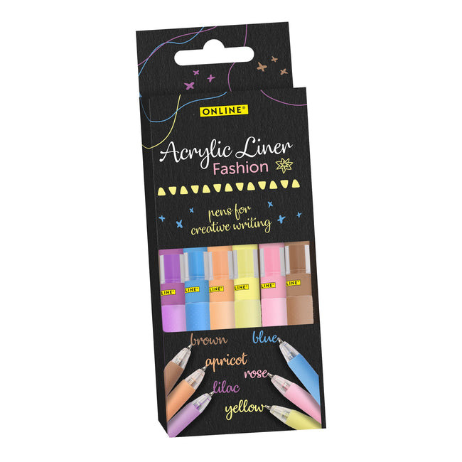 Eurostyle -  Acrylliner online fashion assorti 6 stuks