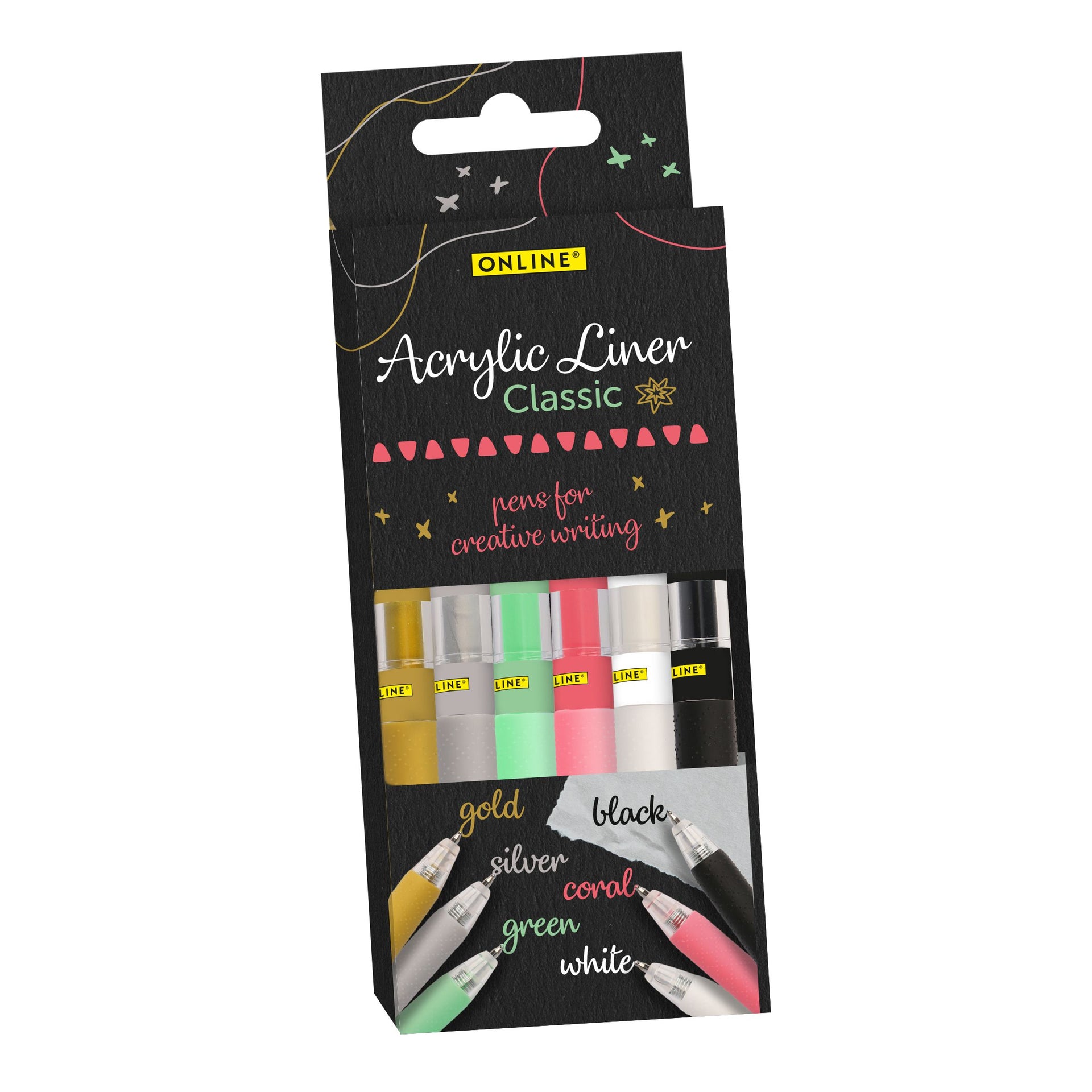 Online -  Acrylliner  classic assorti 6 stuks