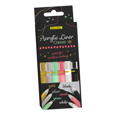 Eurostyle - Acrylliner online klassisch sortiert 6 Stück