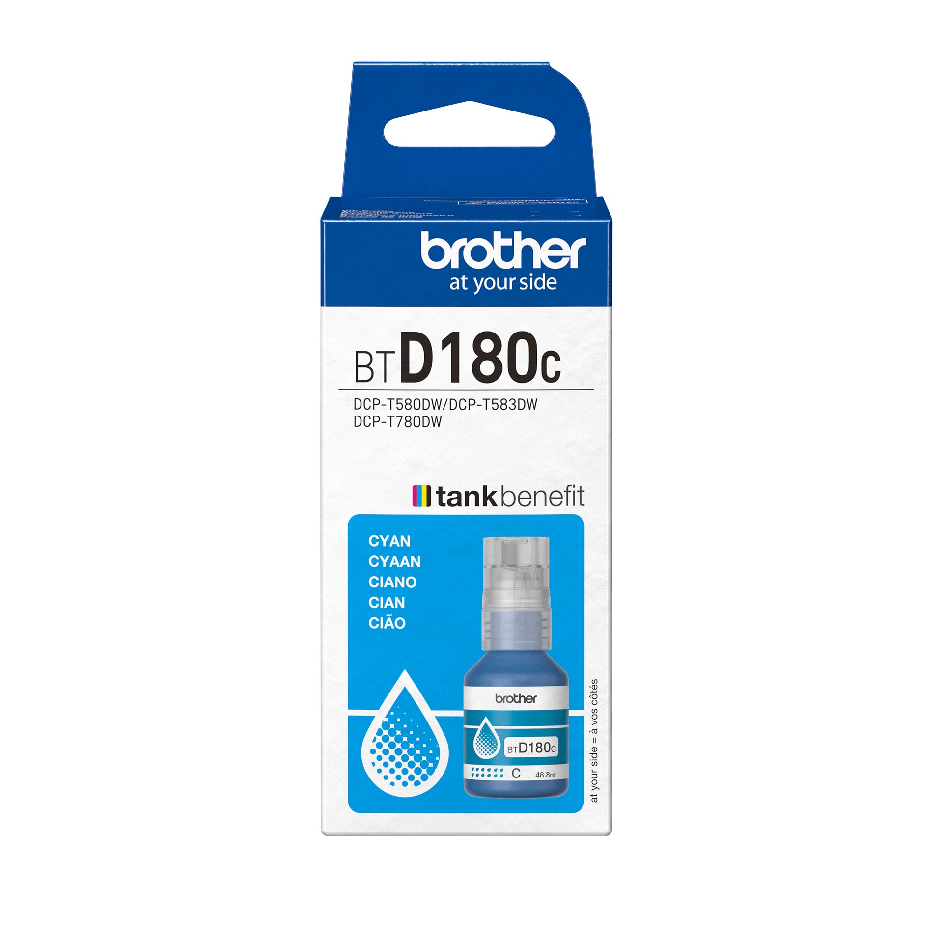 Brother - Recharge encre bt-d180c bleu