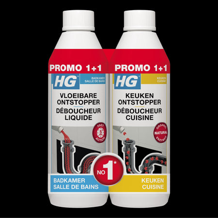 HG -  Afvoerontstopper  promopack 2x500ml