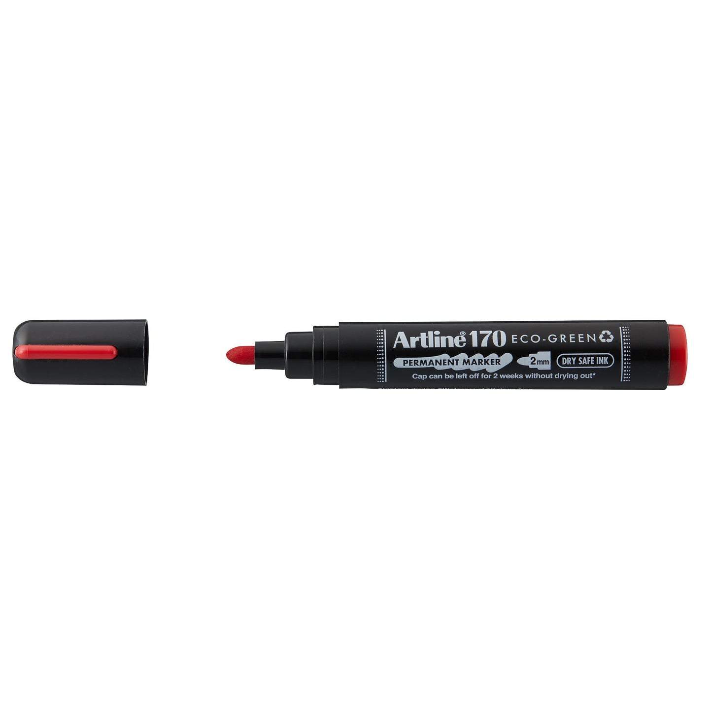 Artline -  Permanent marker  170 eco rond m rood | 12 stuks