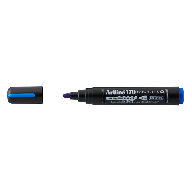 Artline - Marqueur permanent 170 eco rond m bleu | 12 pièces