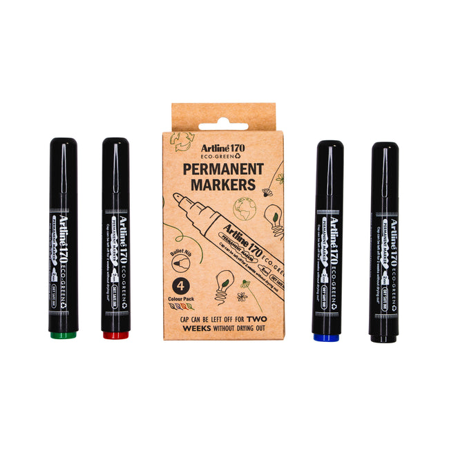 Artline - Marqueur permanent 170 eco rond m cul 4 pcs
