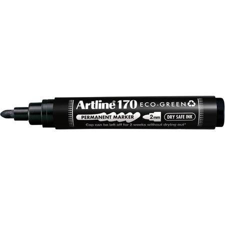 Artline -  Permanent marker 170 eco rond m zwart | 12 stuks