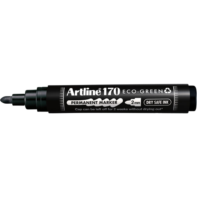 Artline - Marqueur permanent 170 eco rond m noir | 12 pièces