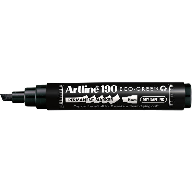 Artline - Marqueur permanent 190 eco incliné 2-5mm noir | 12 pièces