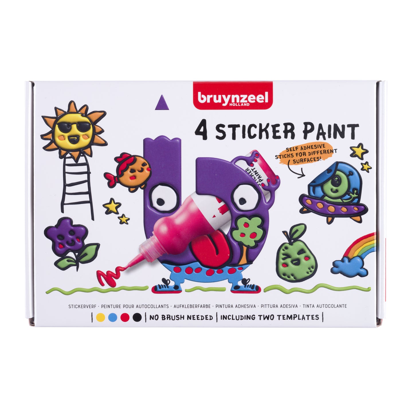 Bruynzeel -  Stickerverf  set 4 kleuren
