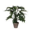 Mica Decorations -  Kunstplant mica philodendron selloum groen in pot | 2 stuks