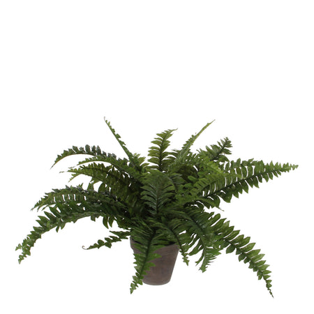 Mica Decorations -  Kunstplant mica boston varen groen in pot | 4 stuks