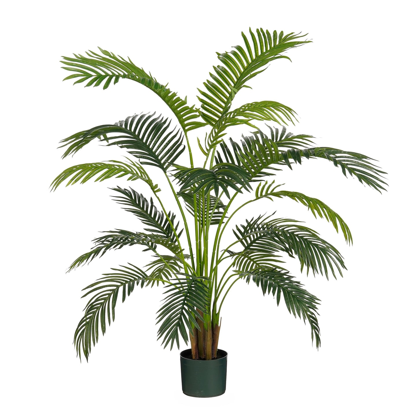 Mica Decorations -  Kunstplant mica areca palm in pot groen | 2 stuks